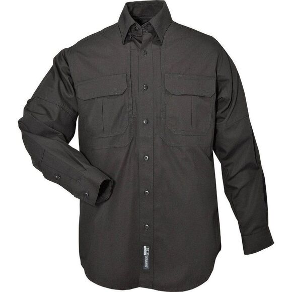 Men's Black 5.11 Tactical Long Sleeve Button Down (XL) - Picture 1 of 3